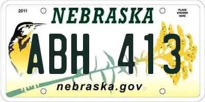 NE license plate ABH413