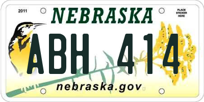 NE license plate ABH414