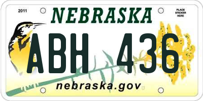 NE license plate ABH436