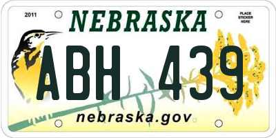 NE license plate ABH439