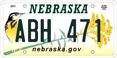 NE license plate ABH471