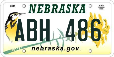 NE license plate ABH486