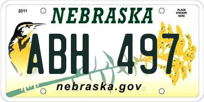 NE license plate ABH497