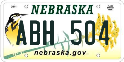 NE license plate ABH504