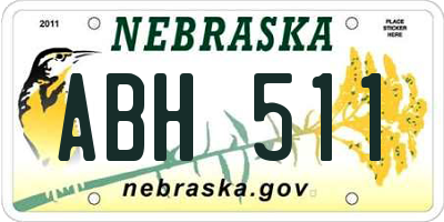 NE license plate ABH511