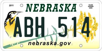 NE license plate ABH514