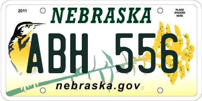 NE license plate ABH556