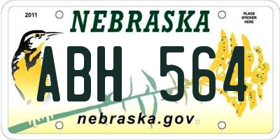 NE license plate ABH564