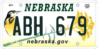 NE license plate ABH679