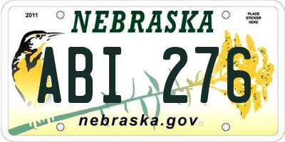 NE license plate ABI276