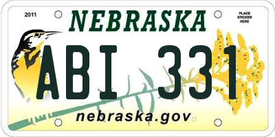 NE license plate ABI331