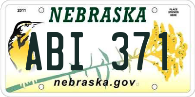 NE license plate ABI371