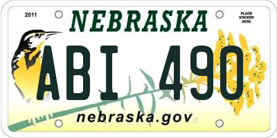 NE license plate ABI490
