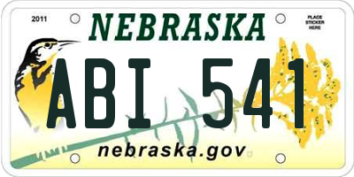 NE license plate ABI541