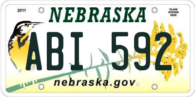 NE license plate ABI592