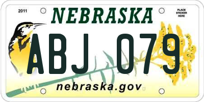 NE license plate ABJ079
