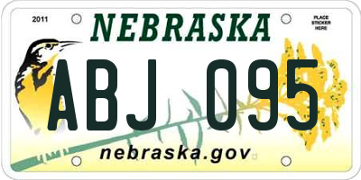 NE license plate ABJ095
