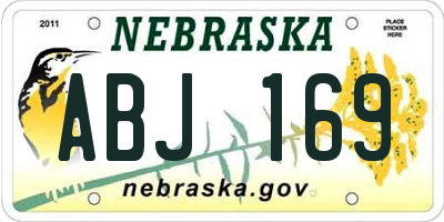 NE license plate ABJ169