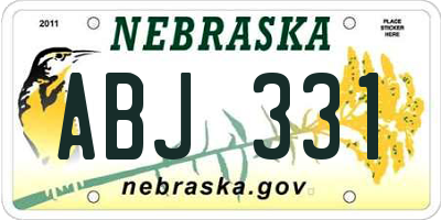 NE license plate ABJ331