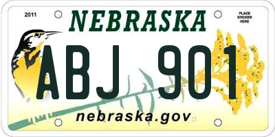 NE license plate ABJ901
