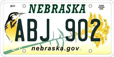 NE license plate ABJ902