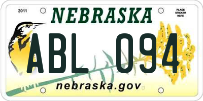 NE license plate ABL094