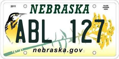 NE license plate ABL127