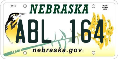 NE license plate ABL164