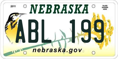 NE license plate ABL199