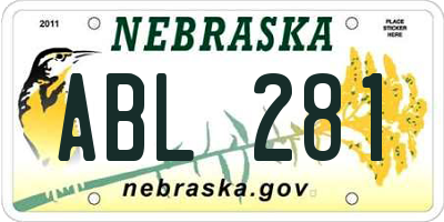 NE license plate ABL281