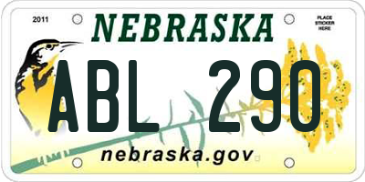 NE license plate ABL290