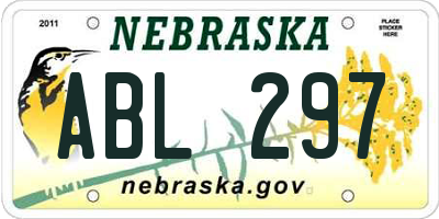 NE license plate ABL297