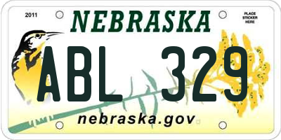 NE license plate ABL329