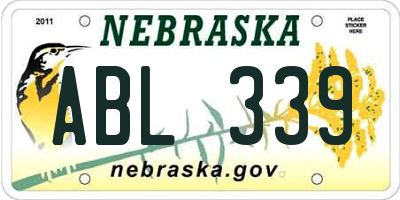 NE license plate ABL339