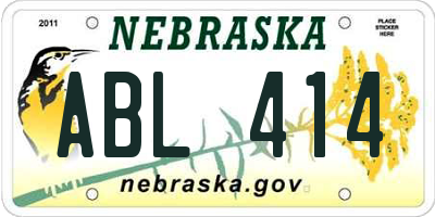 NE license plate ABL414