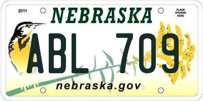 NE license plate ABL709