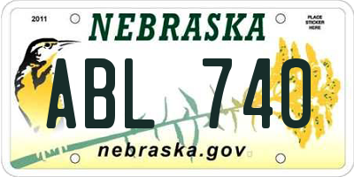 NE license plate ABL740