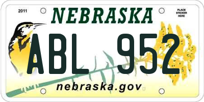NE license plate ABL952