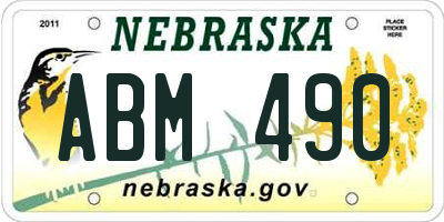 NE license plate ABM490