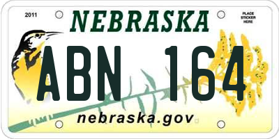 NE license plate ABN164