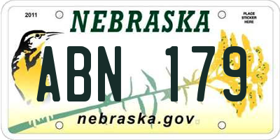 NE license plate ABN179