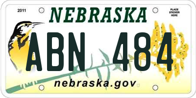 NE license plate ABN484