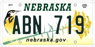 NE license plate ABN719