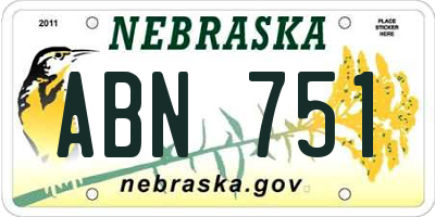 NE license plate ABN751