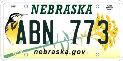 NE license plate ABN773