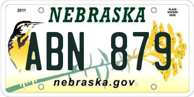 NE license plate ABN879