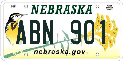 NE license plate ABN901