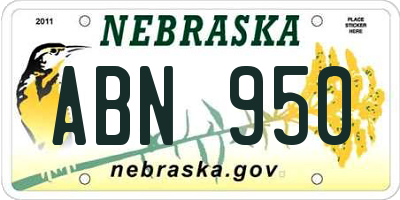 NE license plate ABN950