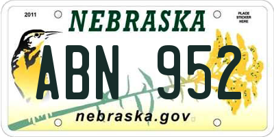 NE license plate ABN952