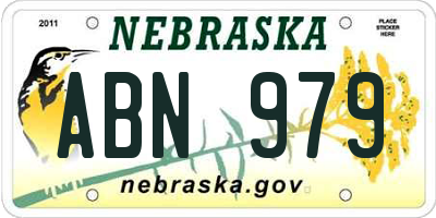 NE license plate ABN979